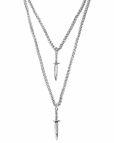 Outlet π Silvertone Layered Dagger Necklace π 3 Outlet π Silvertone Layered Dagger Necklace π