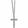 Deals 😍 Silvertone Cross Curb Chain Necklace 🔔 -Playboy Shop 03666773 a