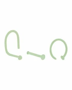Buy 🎉 Multi-Pack Glow in the Dark Nose Ring Set 3 Pack - 20 Gauge ⭐