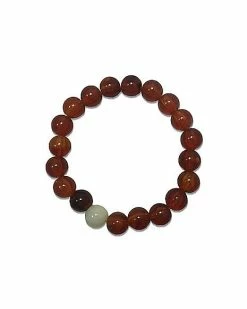 Discount 😉 Brown and Cream White Long Distance Beaded Bracelets - 2 Pack 🎁 -Playboy Shop 03672144 c