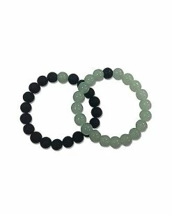 Buy βοΈ Black and Green Long Distance Beaded Bracelets β 2 Pack π―