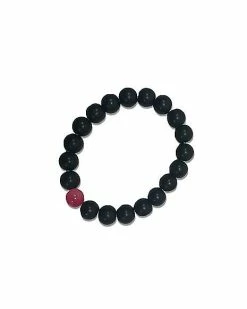 Brand new 🔥 Black and Pink Long Distance Beaded Bracelets – 2 Pack 🧨 -Playboy Shop 03672235 c