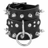 Cheapest ❤️ 2 Buckle Spiked Leather Cuff Bracelet 😀 -Playboy Shop 03674793 a