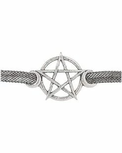 Top 10 🎉 Pentagram Metal Mesh Choker Necklace ✨