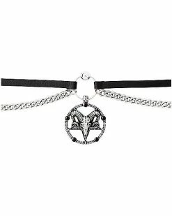 Flash Sale 👏 Baphomet Chain Choker Necklace ⌛ -Playboy Shop 03674942 b