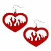 Wholesale 🎉 Flame Heart Dangle Earrings 👏