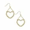 Top 10 👍 Gold Heart Barb Wire Fish Hook Dangle Earrings ✔️ -Playboy Shop 03676111 a
