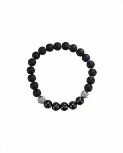 Coupon 👏 Stretchy Onyx Stone Bracelet 😀