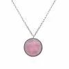 Cheapest ⌛ Rose Quartz Circle Pendant Necklace 🛒 -Playboy Shop 03676210 a