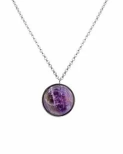 Wholesale 👏 Amethyst Circle Pendant Neckalce 💯