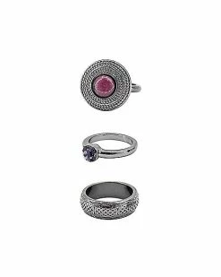 Outlet 🤩 Multi-Pack Purple and Silvertone Rings - 3 Pack 💯