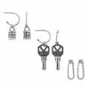 New 😍 Multi-Pack CZ Lock Key and Safety Pin Earrings - 3 Pair 🛒 2 New 😍 Multi-Pack CZ Lock Key and Safety Pin Earrings - 3 Pair 🛒 -Playboy Shop 03676905 a