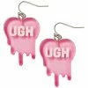 Flash Sale 🎉 Pink Heart Ugh Dangle Earrings 😉 -Playboy Shop 03676921 a