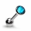Best Pirce π Body Sensitive Disc Blue Zircon Swarovski Gem ASTM F-136 Titanium Barbell - 14 Gauge β 2 Best Pirce π Body Sensitive Disc Blue Zircon Swarovski Gem ASTM F-136 Titanium Barbell - 14 Gauge β -Playboy Shop 03681145 a