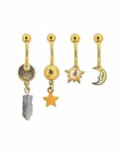 Brand new β€οΈ Multi-Pack CZ Moon and Stars Belly Rings 4 Pack - 14 Gauge π₯ 5 Brand new β€οΈ Multi-Pack CZ Moon and Stars Belly Rings 4 Pack - 14 Gauge π₯ -Playboy Shop 03681566 b