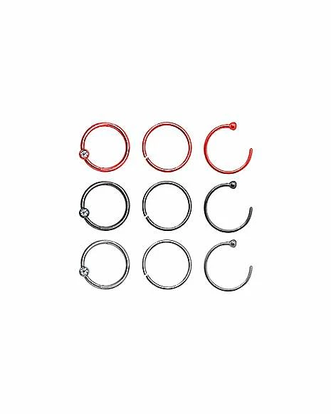 Best reviews of π Multi-Pack CZ Red and Black Hoop Nose Rings 9 Pack β 20 Gauge π₯° 3 Best reviews of π Multi-Pack CZ Red and Black Hoop Nose Rings 9 Pack β 20 Gauge π₯°