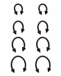 Promo 🎉 Multi-Pack Black Horseshoe Rings - 8 Pack ❤️ -Playboy Shop 03682820 b