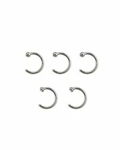 Discount 👏 Multi-Pack CZ Hoop Nose Rings - 5 Pack 🧨 -Playboy Shop 03682978 b