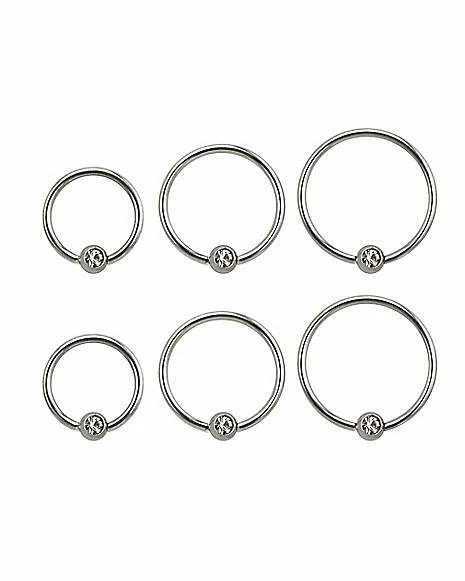 Coupon 🔔 CZ Multi-Size Hoop Nose Rings 6 Pack - 20 Gauge ❤️ 5 Coupon 🔔 CZ Multi-Size Hoop Nose Rings 6 Pack - 20 Gauge ❤️ - Image 3
