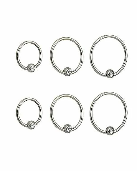 Coupon 🔔 CZ Multi-Size Hoop Nose Rings 6 Pack - 20 Gauge ❤️ 6 Coupon 🔔 CZ Multi-Size Hoop Nose Rings 6 Pack - 20 Gauge ❤️ - Image 4