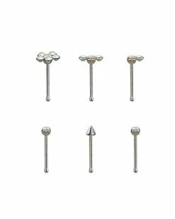 Cheap 🌟 Multi-Pack Bone Nose Rings 6 Pack – 20 Gauge ⭐ -Playboy Shop 03683067 b