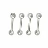 Best Sale 🎉 Multi-Pack Silvertone Threadless Barbells 4 Pack - 14 Gauge 🔥 -Playboy Shop 03683281 a