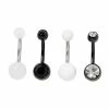 Wholesale π Multi-Pack Black and White CZ Glow in The Dark Barbell Belly Rings 4 Pack β 14 Gauge π₯ 2 Wholesale π Multi-Pack Black and White CZ Glow in The Dark Barbell Belly Rings 4 Pack β 14 Gauge π₯ -Playboy Shop 03683802 a