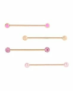 Top 10 ⌛ Multi-Pack Pearl-Effect Industrial Barbells 4 Pack – 14 Gauge 🛒