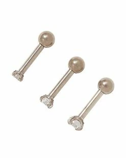 Brand new ✨ Multi-Pack CZ Cartilage Earrings 3 Pack – 16 Gauge 😉 -Playboy Shop 03684107 b