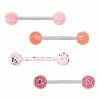 Cheapest 🌟 Multi-Pack Pink Nipple Barbells 4 Pack - 14 Gauge 😍 -Playboy Shop 03684339 a