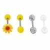 Discount ✔️ Multi-Pack CZ Sunflower Barbells 4 Pack – 14 Gauge 😉 -Playboy Shop 03695806 a