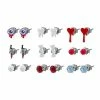Flash Sale 🧨 Multi-Pack CZ Spooky Stud Earrings 9 Pair – 18 Gauge ⌛ -Playboy Shop 03695871 a