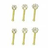 Brand new π Multi-Pack CZ Goldtone Nose Pins 6 Pack β 22 Gauge β 1 Brand new π Multi-Pack CZ Goldtone Nose Pins 6 Pack β 22 Gauge β -Playboy Shop 03711389 a 1