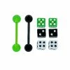 Promo 😀 Multi-Pack Black & Green Dice Barbell 2 Pack – 14 Gauge 💯 -Playboy Shop 03711868 a