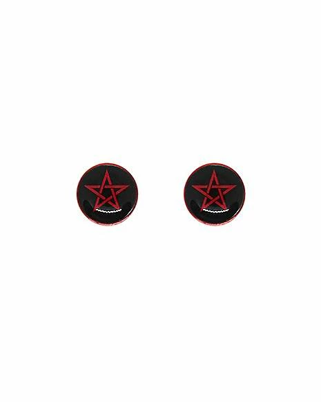 Coupon ✨ Red Pentagram Faux Plugs – 18 Gauge ✔️ 3 Coupon ✨ Red Pentagram Faux Plugs – 18 Gauge ✔️