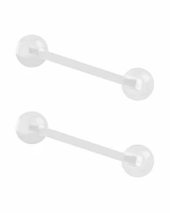 Wholesale 🧨 Clear Nipple Barbell – 14 Gauge 🎁