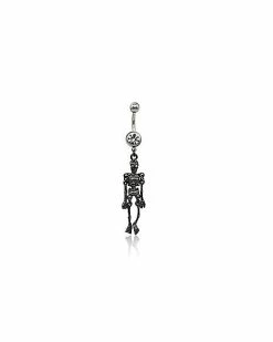 Buy 🛒 CZ Skeleton Dangle Belly Ring – 14 Gauge ✔️