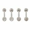 Best Sale ⌛ Multi-Pack CZ Titanium Barbells 4 Pack - 14 Gauge 😍 -Playboy Shop 03713252 a