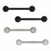 Buy 🔔 Multi-Pack Silvertone and Black Titanium Barbells 4 Pack - 14 Gauge ✨ -Playboy Shop 03713260 a