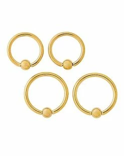 New 🛒 Multi-Pack Gold Plated Captive Bead Rings - 16 Gauge ⭐