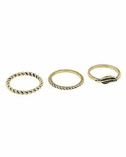 Budget 🎁 Multi-Pack Goldplated Hematite Rings - 9 Pack 🔥 -Playboy Shop 03713476 c