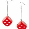 Budget ❤️ Red Dice Dangle Earrings ✨ -Playboy Shop 03713575 a