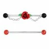 Coupon 🛒 Multi-Pack Red and Black Rose Industrial Barbells 2 Pack – 14 Gauge 😀 -Playboy Shop 03713898 a