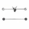Budget 💯 Rock On Skeleton Hand Industrial Barbells 2 Pack - 14 Gauge 💯 -Playboy Shop 03713914 a