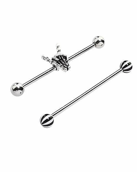 Budget π― Rock On Skeleton Hand Industrial Barbells 2 Pack - 14 Gauge π― 4 Budget π― Rock On Skeleton Hand Industrial Barbells 2 Pack - 14 Gauge π― - Image 2