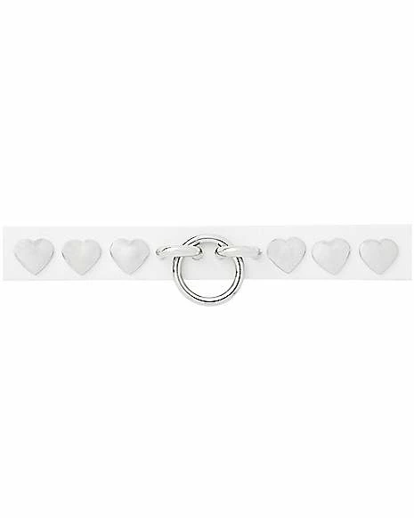 New π White Heart Stud Collar Choker Necklace β€οΈ 4 New π White Heart Stud Collar Choker Necklace β€οΈ - Image 2