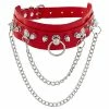Best Pirce π Red Studded Chain Collar Choker Necklace π₯° 2 Best Pirce π Red Studded Chain Collar Choker Necklace π₯° -Playboy Shop 03714276 a