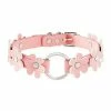 Discount 🌟 Pink Flower O-Ring Choker Necklace 👍 -Playboy Shop 03714284 a