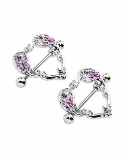 Cheapest 🛒 Butterfly Heart Nipple Shields - 14 Gauge ✨ -Playboy Shop 03714789 b