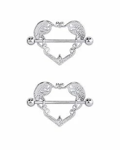 Cheapest 🛒 Butterfly Heart Nipple Shields - 14 Gauge ✨ -Playboy Shop 03714789 d